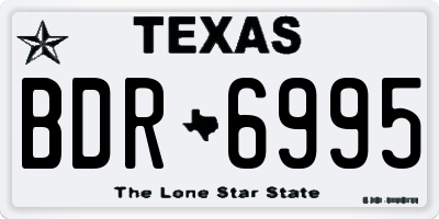 TX license plate BDR6995