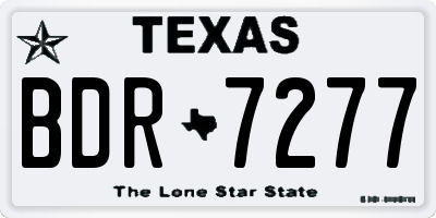 TX license plate BDR7277
