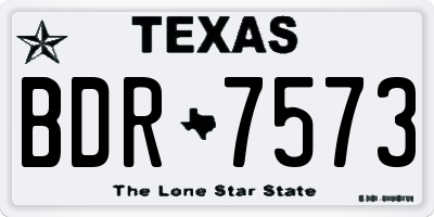 TX license plate BDR7573