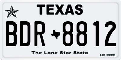 TX license plate BDR8812