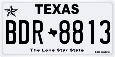 TX license plate BDR8813
