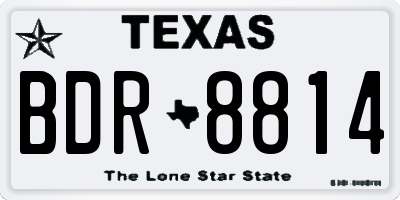 TX license plate BDR8814