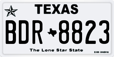 TX license plate BDR8823