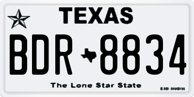 TX license plate BDR8834