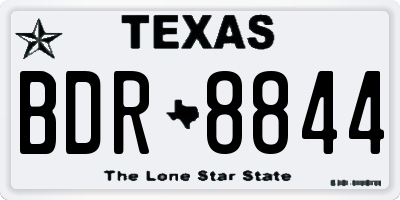 TX license plate BDR8844