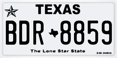 TX license plate BDR8859
