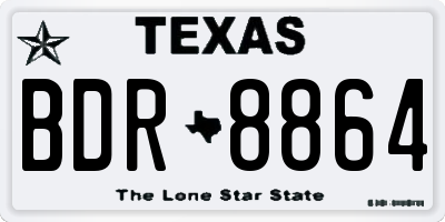 TX license plate BDR8864