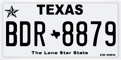 TX license plate BDR8879