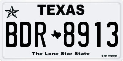 TX license plate BDR8913