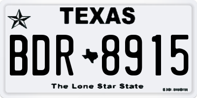 TX license plate BDR8915