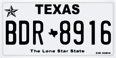 TX license plate BDR8916