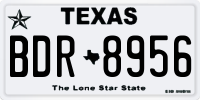 TX license plate BDR8956
