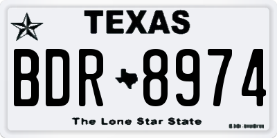 TX license plate BDR8974