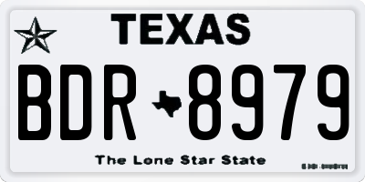 TX license plate BDR8979