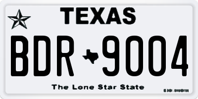TX license plate BDR9004