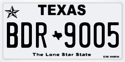 TX license plate BDR9005