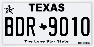 TX license plate BDR9010