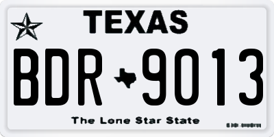 TX license plate BDR9013