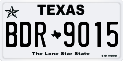 TX license plate BDR9015