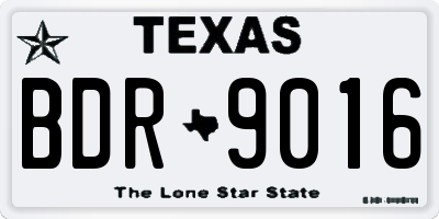 TX license plate BDR9016