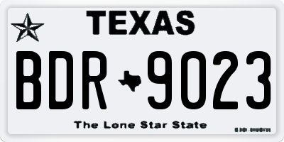 TX license plate BDR9023
