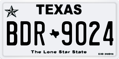 TX license plate BDR9024