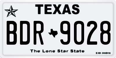 TX license plate BDR9028