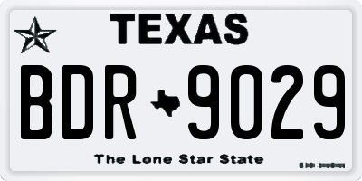 TX license plate BDR9029