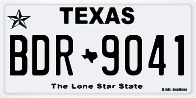 TX license plate BDR9041