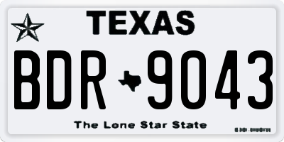 TX license plate BDR9043