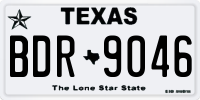 TX license plate BDR9046