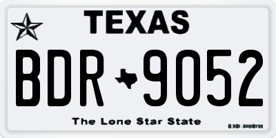TX license plate BDR9052