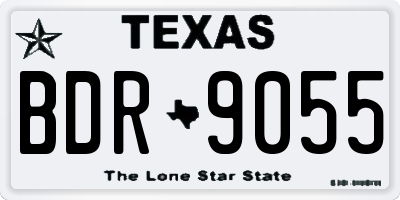 TX license plate BDR9055