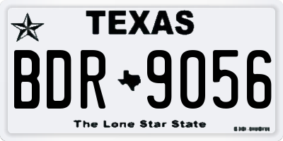 TX license plate BDR9056
