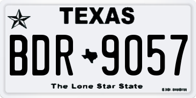 TX license plate BDR9057