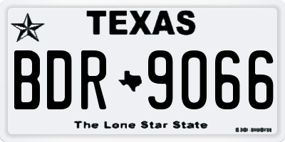 TX license plate BDR9066