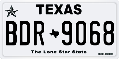 TX license plate BDR9068