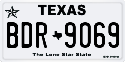 TX license plate BDR9069