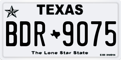 TX license plate BDR9075