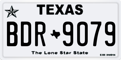 TX license plate BDR9079