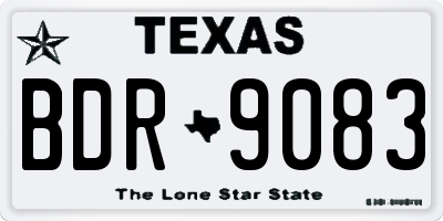 TX license plate BDR9083