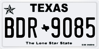 TX license plate BDR9085