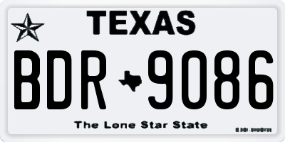 TX license plate BDR9086