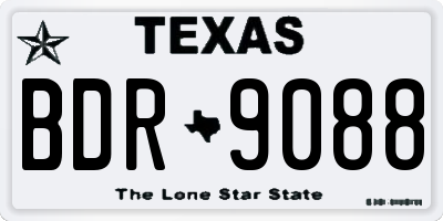 TX license plate BDR9088