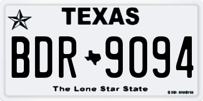 TX license plate BDR9094