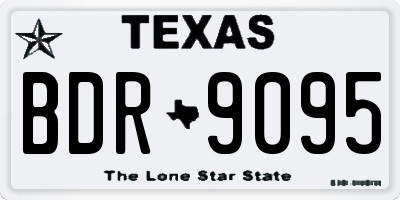 TX license plate BDR9095