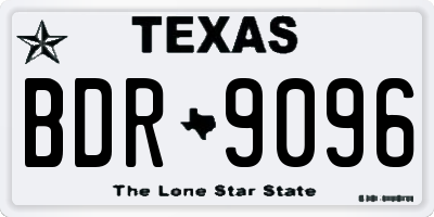 TX license plate BDR9096