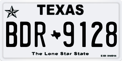 TX license plate BDR9128