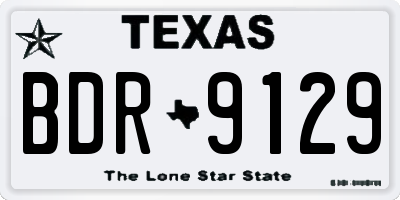 TX license plate BDR9129