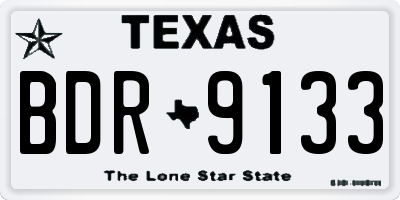 TX license plate BDR9133